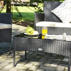 Costway 4PCS Patio Rattan Furniture Set Cushioned Sofa Coffee Table Backyard Porch White 16 Costway 4PCS Patio Rattan Furniture Set Cushioned Sofa Coffee Table Backyard Porch White -Outdoor Deals Garden Store GUEST 6b96848a 9418 4571 a88e be6306fa48ff