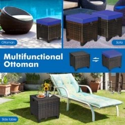 Costway 2PCS Patio Rattan Ottoman Cushioned Seat Foot Rest Coffee Table Furniture Garden Navy 15 Costway 2PCS Patio Rattan Ottoman Cushioned Seat Foot Rest Coffee Table Furniture Garden Navy -Outdoor Deals Garden Store GUEST 6d1174a7 85f0 4ebf aff6 7bd2f9bb153a