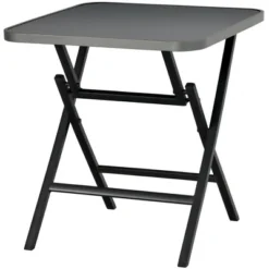 Costway Patio Folding Square Dining Table Aluminum Frame Tempered Glass Top -Outdoor Deals Garden Store GUEST 6df51b50 d1f2 46b9 afea 1dc39675a687