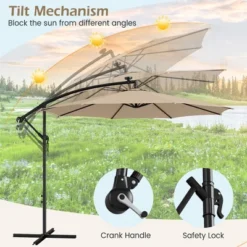 Costway 10FT Patio Solar-Lighted 112 LED Cantilever Offset Umbrella Crank Tilt Outdoor 15 Costway 10FT Patio Solar-Lighted 112 LED Cantilever Offset Umbrella Crank Tilt Outdoor -Outdoor Deals Garden Store GUEST 6ef76f28 05dd 46ab ac15 14ff0bcfdc7f