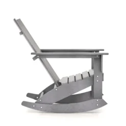 Costway Patio Adirondack Rocking Chair All Weather HDPE Porch Rocker 330lbs Grey Outdoor -Outdoor Deals Garden Store GUEST 6fe2aa37 180a 4401 acd2 03ce23bc2e4b