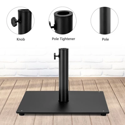 Costway 10ft Solar Lights Patio Umbrella Outdoor W/ 36 LBS Steel Umbrella Stand 3 Costway 10ft Solar Lights Patio Umbrella Outdoor W/ 36 LBS Steel Umbrella Stand - Image 3