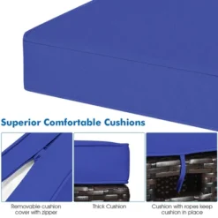 Costway 2PCS Patio Rattan Ottoman Cushioned Seat Foot Rest Coffee Table Furniture Garden Navy 14 Costway 2PCS Patio Rattan Ottoman Cushioned Seat Foot Rest Coffee Table Furniture Garden Navy -Outdoor Deals Garden Store GUEST 70ac561b d8b3 4691 ba85 f21f1fca9da2