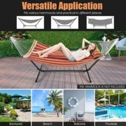 Costway 2-Person Hammock Stand Heavy-Duty Frame Storage Bag Included 450 LBS Capacity -Outdoor Deals Garden Store GUEST 70e4b4bf daf8 45c5 96d2 082ff77ce46e