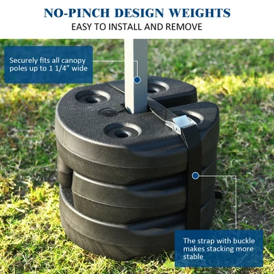 Costway 4/6/8PCS Weight Plates Patio Canopy Tent Gazebo Shade Umbrella Water Filled 20/30/40LBS 7 Costway 4/6/8PCS Weight Plates Patio Canopy Tent Gazebo Shade Umbrella Water Filled 20/30/40LBS - Image 7