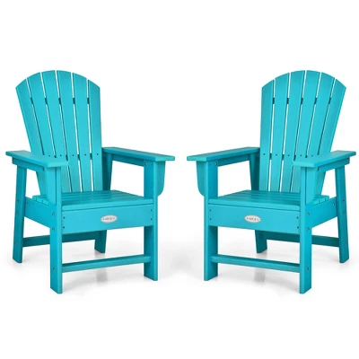 Costway Set Of 2 Kids Patio Adirondack Chair Armchair Weather Resistance Outdoor Chair 9 Costway Set Of 2 Kids Patio Adirondack Chair Armchair Weather Resistance Outdoor Chair - Image 9