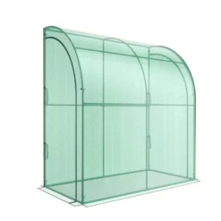 Costway 7'x 3.5'x 7' Lean-to Greenhouse Portable Wall House With Green PE Cover And Shelf -Outdoor Deals Garden Store GUEST 72065425 b6f3 4a30 958a fae03aca3b00