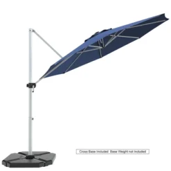 Costway 11' Patio Cantilever Offset Umbrella 360 Degrees Rotation Aluminum Tilt -Outdoor Deals Garden Store GUEST 74899764 ca54 4191 a827 53211bdcdfe1