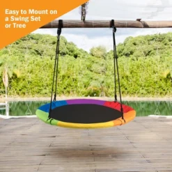 Costway 40" Flying Saucer Tree Swing Indoor Outdoor Play Set Kids Christmas Gift BlueGreen Pink 17 Costway 40" Flying Saucer Tree Swing Indoor Outdoor Play Set Kids Christmas Gift BlueGreen Pink -Outdoor Deals Garden Store GUEST 75e05ece 2447 4975 9d02 5aca08558ced