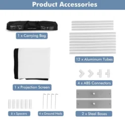 Costway 120'' Projector Screen W/ Stand 16:9 HD 4K Indoor Outdoor Projection Movie Screen -Outdoor Deals Garden Store GUEST 7ad754e1 3a7e 454c b34c 0293e94d6f06