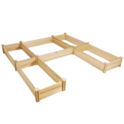 Costway Raised Garden Bed Wooden Garden Box Planter Container U-Shaped Bed 92.5x95x11in -Outdoor Deals Garden Store GUEST 7bd02cc3 9f59 4f00 b1f2 644b827766f3