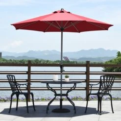 Costway 9' Patio Market Umbrella Outdoor Table Aluminum Crank W/8 Rib -Outdoor Deals Garden Store GUEST 7be359eb 834b 4167 8c24 7da9d905e83d