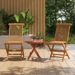 Costway 2 PCS Patio Folding Chair Teak High Back Dining Slatted Seat Portable Outdoor -Outdoor Deals Garden Store GUEST 7d6cf92b c9d4 4766 9003 c4c48ec6d716