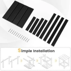 Costway 14'' Patio Adirondack Side End Table HDPE Square Weather Resistant Garden Black/Brown/Grey/White -Outdoor Deals Garden Store GUEST 7f837b13 e9b2 4132 bdd5 2b76a52a7b47