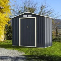 Costway Metal Storage Shed For Garden And Tools W/Sliding Double Lockable Doors -Outdoor Deals Garden Store GUEST 7f94ebd4 27fa 4b2b 8e7e 4639c73831e5