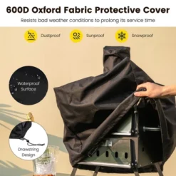 Costway 2-Layer Pizza Oven Wood Fired Pizza Grill Outside Pizza Maker With Waterproof Cover -Outdoor Deals Garden Store GUEST 802d1a7c 2695 4820 9242 603fe6621775