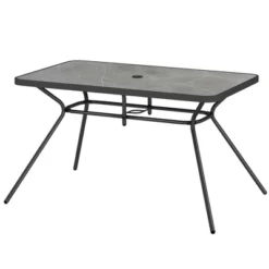 Costway Patio Rectangle Dining Table 49'' X 29.5'' Marble-Like Tabletop With Umbrella Hole 17 Costway Patio Rectangle Dining Table 49'' X 29.5'' Marble-Like Tabletop With Umbrella Hole -Outdoor Deals Garden Store GUEST 81765572 70e0 4754 a308 95706cd2f700