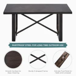 Costway 2PCS Patio Loveseat Coffee Table Set 6'' Thick Cushion Garden Beige -Outdoor Deals Garden Store GUEST 84d46486 0516 4144 bc7f 3bf172e5e9d0