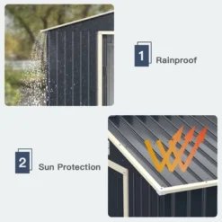 Costway Outdoor Tool Storage Shed Large Utility Storage House W/ Sliding Door -Outdoor Deals Garden Store GUEST 84f13ce7 a1aa 447b b786 46e6d85299eb