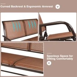 Costway Patio Swing Glider Bench Loveseat Rocking Chair Backyard Poolside -Outdoor Deals Garden Store GUEST 8561e9a5 cc26 49df ab18 b72cf8b8de76