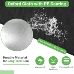 Costway 48''x24''x60'' Mylar Hydroponic Grow Tent W/Observation Window & Floor Tray GrayBlack -Outdoor Deals Garden Store GUEST 8689cfee 3a9b 476d b963 01880b6769c2