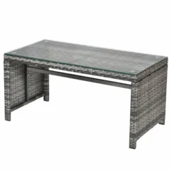 Costway 4PCS Rattan Patio Furniture Set Garden Lawn Sofa Cushioned Seat Mix Gray Wicker -Outdoor Deals Garden Store GUEST 892aeab3 9ade 4c49 9dae 595d3b406a08