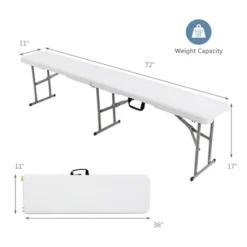 Costway 6 FT Portable Folding Bench Outdoor Picnic Bench 550 Lbs Limited For Dining -Outdoor Deals Garden Store GUEST 8a7b243f 32b5 4ae5 a613 93c6763eca9a
