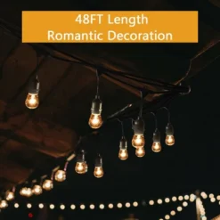 Outdoor Deals Garden Store 27 Costway 48FT LED Outdoor Waterproof Commercial Grade Patio Globe String Lights Bulbs