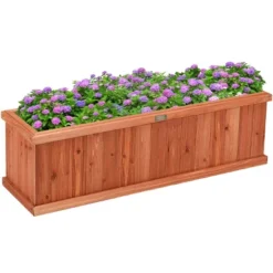 28/36/40 Inch Wooden Flower Planter Box Garden Yard Decorative Window Box Rectangular -Outdoor Deals Garden Store GUEST 8e2a1563 a2f0 44e6 a9d4 a4025eb56e1a