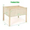 Costway Raised Garden Bed 42''x30''x32'' Elevated Wood Planter Box Stand Patio Yard
