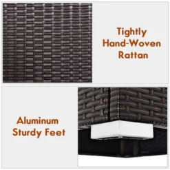 Costway 2PCS Patio Rattan Armless Sofa Sectional Conversation Furniture Set W/Cushion -Outdoor Deals Garden Store GUEST 8fd10ad0 a6b4 4fd5 b783 92cf2ece7e0c