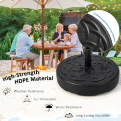 Costway 22'' Patio Fillable Round Umbrella Base Stand Water/Sand Fit Pole 1.5'' & 1.9'' 14 Costway 22'' Patio Fillable Round Umbrella Base Stand Water/Sand Fit Pole 1.5'' & 1.9'' -Outdoor Deals Garden Store GUEST 929fdca4 0b9d 43d4 9c36 755053cd612b