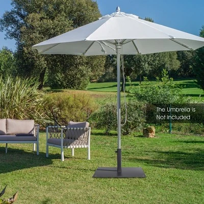 Costway 20'' Square Patio Umbrella Base Weighted 35 LBS Outdoor Market Stand Footpads 3 Costway 20'' Square Patio Umbrella Base Weighted 35 LBS Outdoor Market Stand Footpads - Image 3