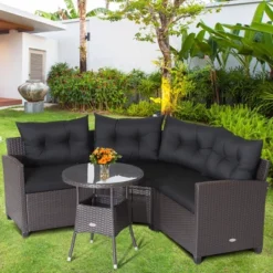Costway 4PCS Patio Rattan Furniture Set Cushioned Sofa Glass Table Garden 20 Costway 4PCS Patio Rattan Furniture Set Cushioned Sofa Glass Table Garden -Outdoor Deals Garden Store GUEST 950bc96b 67c6 4808 a1ec 900e3817012d