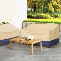Costway Patio 60''x43'' 2-Seater Bench Loveseat Deep Sofa Cover Waterproof Handle Air Vent -Outdoor Deals Garden Store GUEST 95d4f207 8476 4a97 b0ae 064dc726b3e0
