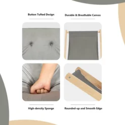 Costway Set Of 2 Foldable Wood Sling Beech Chairs W/ 3 Adjustable Positions&Free Cushion 14 Costway Set Of 2 Foldable Wood Sling Beech Chairs W/ 3 Adjustable Positions&Free Cushion -Outdoor Deals Garden Store GUEST 98e97592 05de 4f06 abd3 e63098539d2b