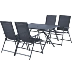 Costway 5 PCS Patio Dining Furniture Set Armchairs Folding Table No Assembly -Outdoor Deals Garden Store GUEST 99cc4c64 d2ab 4b9a b896 3f6d33ca08d8