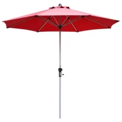 Costway 9' Patio Market Umbrella Outdoor Table Aluminum Crank W/8 Rib -Outdoor Deals Garden Store GUEST 9a229d96 4e52 448a 936e 1595b63acc7a