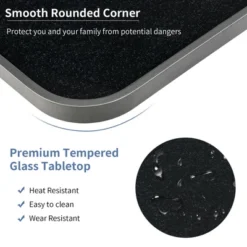 Costway Patio Folding Square Dining Table Aluminum Frame Tempered Glass Top -Outdoor Deals Garden Store GUEST 9bb6b1e7 24f1 457d 8b77 a43496fbff0e