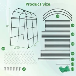 Costway 7.5FT Garden Arch Trellis Outdoor Plant Support Archway For Climbing Vine Flower -Outdoor Deals Garden Store GUEST 9c120e12 c552 4366 b5f9 1b9dfc278de7