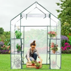 Costway Portable Mini Walk In Outdoor 3 Tier 6 Shelves Greenhouse -Outdoor Deals Garden Store GUEST 9e26b274 f5ab 4a3d aaaf 9c1b9d2182b2