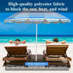Costway 8 FT Beach Umbrella Outdoor Tilt Sunshade Sand Anchor W/Carry Bag -Outdoor Deals Garden Store GUEST 9f1d045d 7638 4563 bb83 82729b3c9dad
