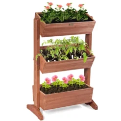 3-Tier Raised Garden Bed Vertical Freestanding Elevated Planter Patio Balcony -Outdoor Deals Garden Store GUEST 9fe41804 e21e 489f 8c04 2f640a1d9f7b