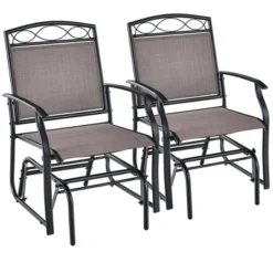 Costway 2pcs Patio Glider Set Single Swing Rocking Chair Heavy-Duty Metal Frame Outdoor 21 Costway 2pcs Patio Glider Set Single Swing Rocking Chair Heavy-Duty Metal Frame Outdoor -Outdoor Deals Garden Store GUEST 9fe9583d 5420 4b70 85ff 2322b243197b