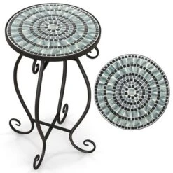 Costway Mosaic Outdoor Round End Table With Weather Resistant Ceramic Tile Tabletop 16 Costway Mosaic Outdoor Round End Table With Weather Resistant Ceramic Tile Tabletop -Outdoor Deals Garden Store GUEST a1f83629 576a 4928 842d 0231376c108d