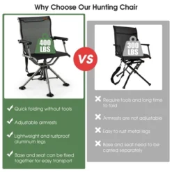 Costway 360 Degree Silent Swivel Hunting Chair W/ All-terrain Feet Pads Support 400 LBS 16 Costway 360 Degree Silent Swivel Hunting Chair W/ All-terrain Feet Pads Support 400 LBS -Outdoor Deals Garden Store GUEST a3f6ac5c 995b 4ee7 a894 42f159d6bc84