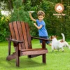 Costway 110 LBS Capacity Kid's Adirondack Chair Patio Wood High Backrest Arm Rest