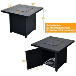 Costway 32'' Patio Fire Pit Table Propane Heater 40,000 BTU W/CSA Certification -Outdoor Deals Garden Store GUEST a40738ab 65bc 4f71 8539 ab7f814384ba