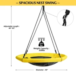 Extra Large Heavy Duty A-Frame Steel Swing Stand Set 40” Nest Tree Swing Yellow -Outdoor Deals Garden Store GUEST a421d402 bf38 4049 af8e 24538f632707