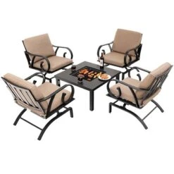 Costway 5pcs Patio Rocking Chairs 4-in-1 Fire Pit Table Heavy-Duty Conversation Outdoor 17 Costway 5pcs Patio Rocking Chairs 4-in-1 Fire Pit Table Heavy-Duty Conversation Outdoor -Outdoor Deals Garden Store GUEST a4f46e3a b86a 43e0 96a5 a2349f975f8e